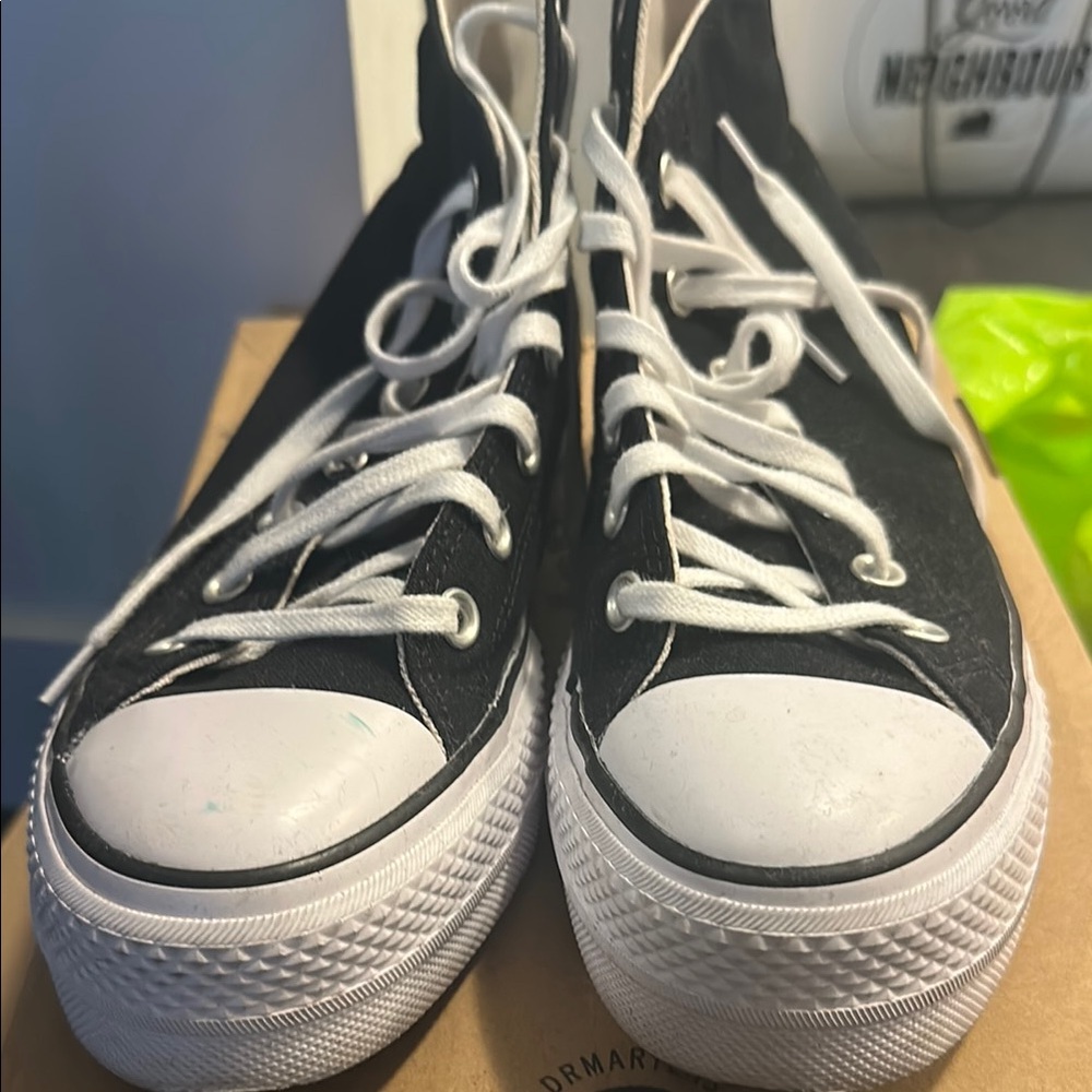 Classic Black and White Kids Sneakers